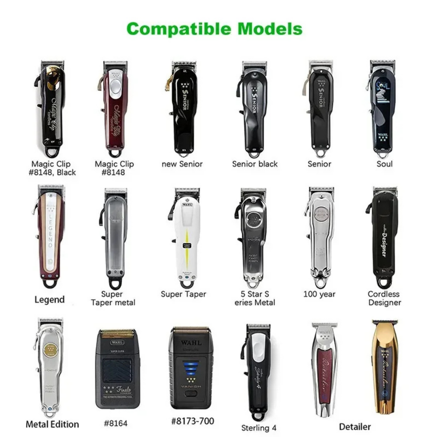 Cable de Carga USB Compatible Clipper Wahl Inalámbricas 2MTR