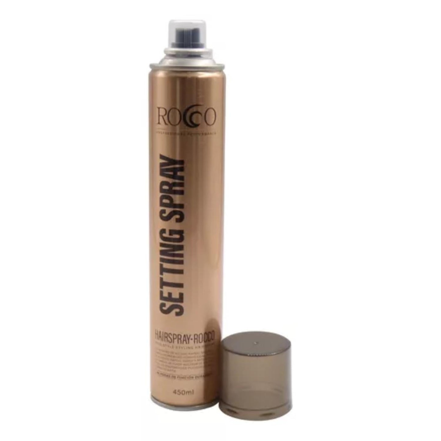 Laca Fijador Seco Fuerte 8+ Rocco Profesional 72hrs 450ml