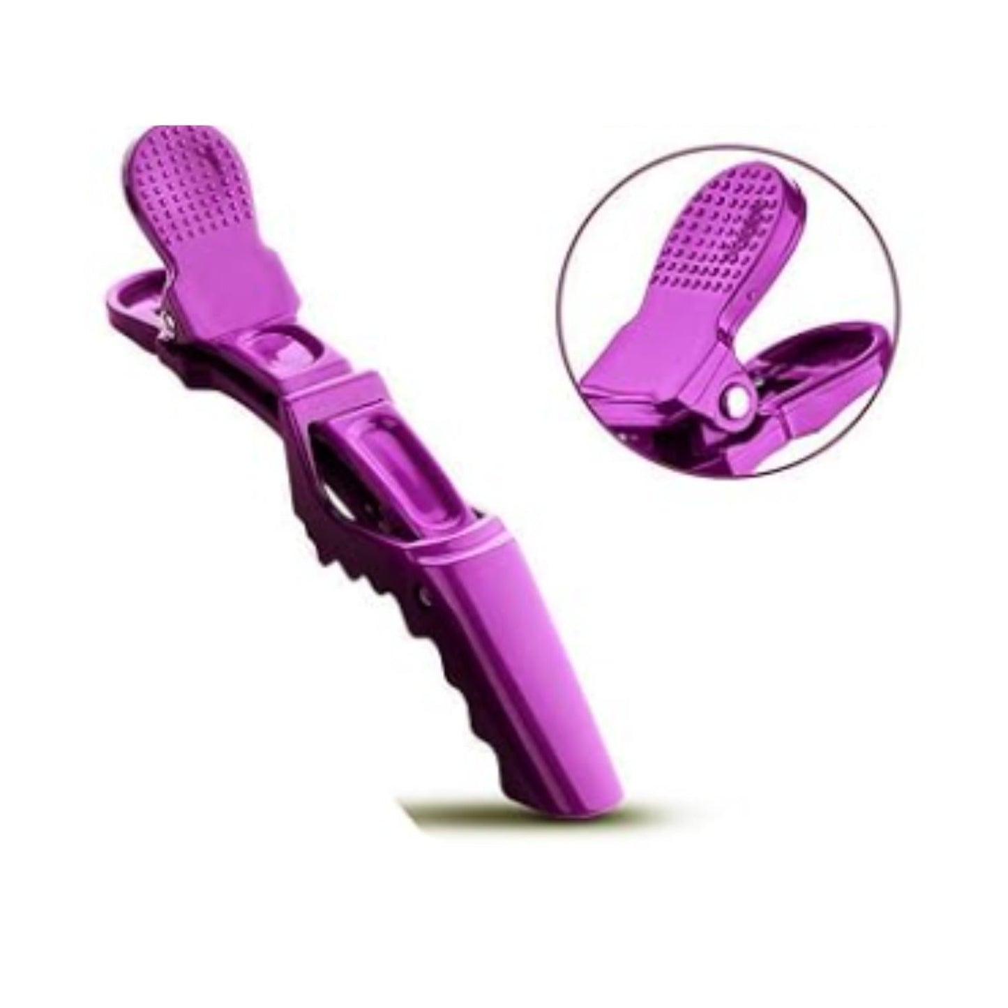 Pinzas De Cabello Tipo Cocodrilo Para Peluquería X5 Morado