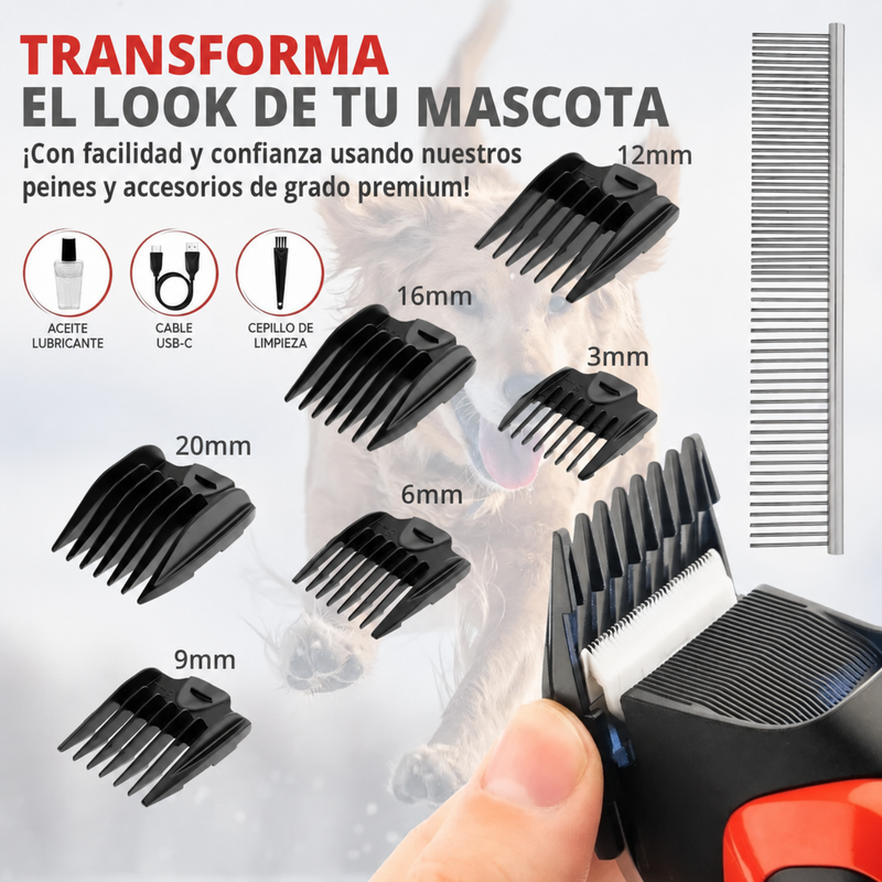Cortadora Profesional para Mascotas VGR V-208 Roja