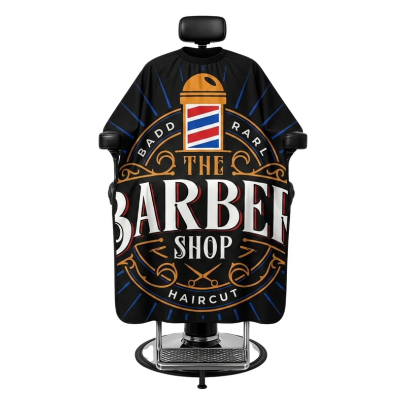 Capa Cuello de Goma BarberShop Color Negro