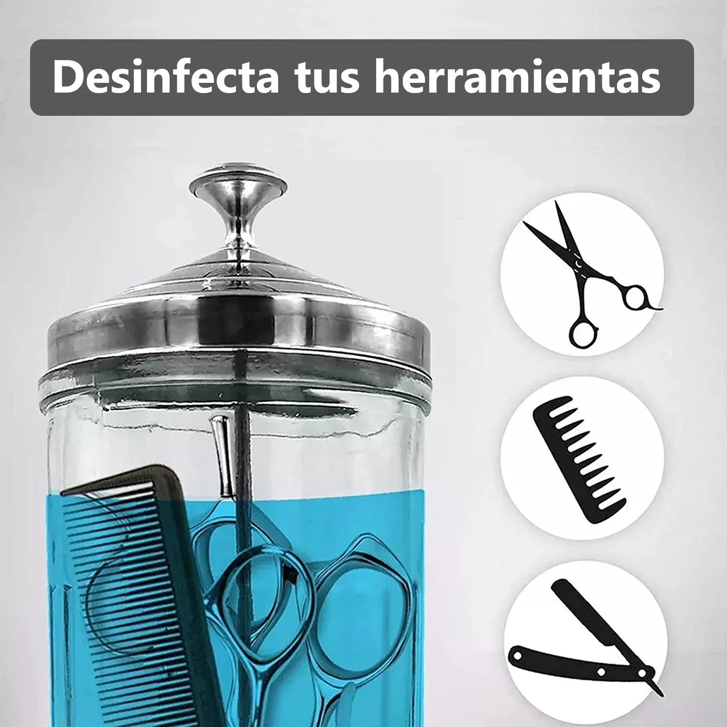 Tarro Desinfectante Barbicide: Cuida y Protege Tus Herramientas de Estilista
