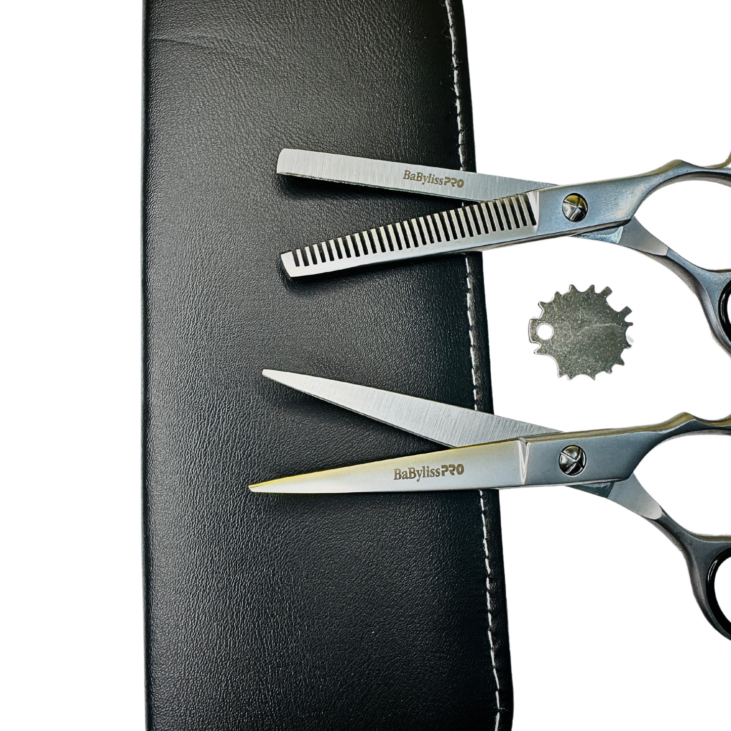 Set Tijeras de barbero acero japonés BaBylissPRO 6" Filo Navaja