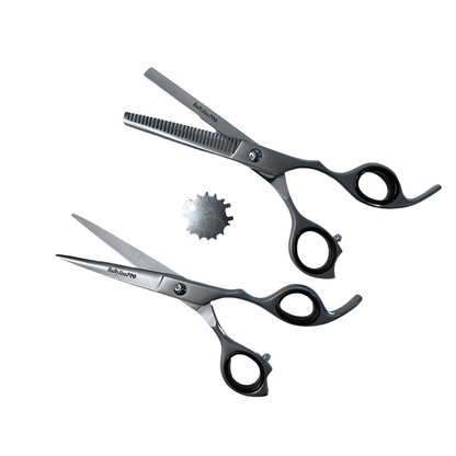 Set Tijeras de barbero acero japonés BaBylissPRO 6" Filo Navaja
