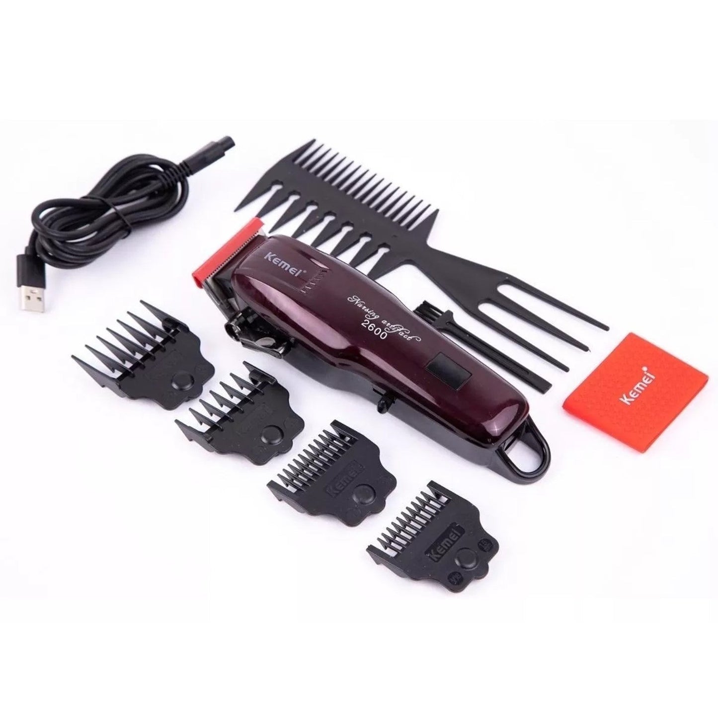 Maquina Cortadora De Pelo Profesional Kemei Km-2600 Barberia