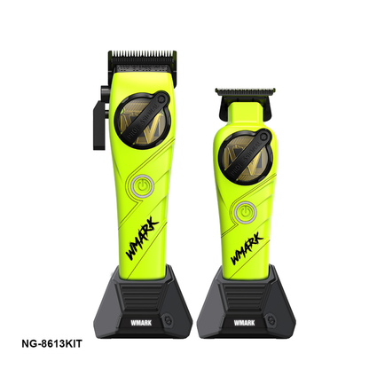 Kit Cortadora De Pelo + Trimmer Detailer Wmark NG-8613 Verde
