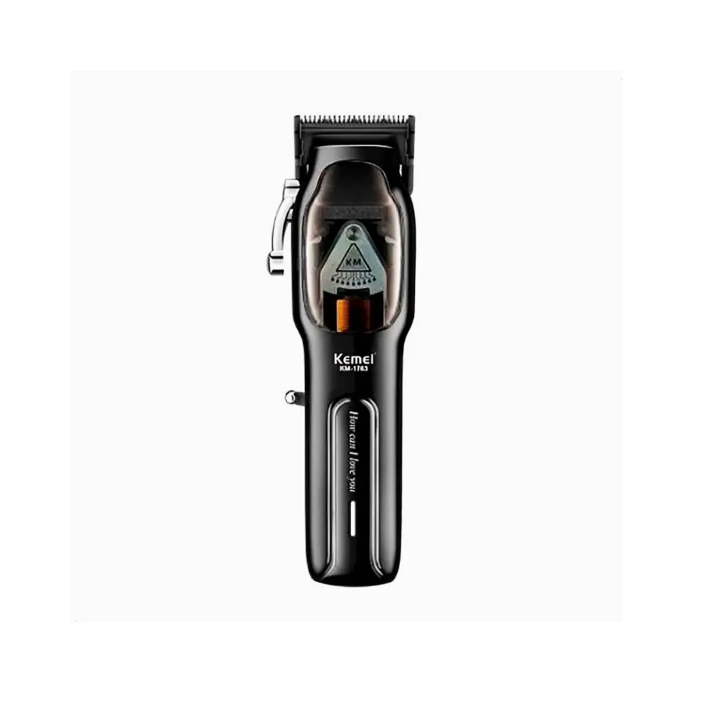 Clipper Kemei KM-1763 9000RPM Con Base De Carga Negra