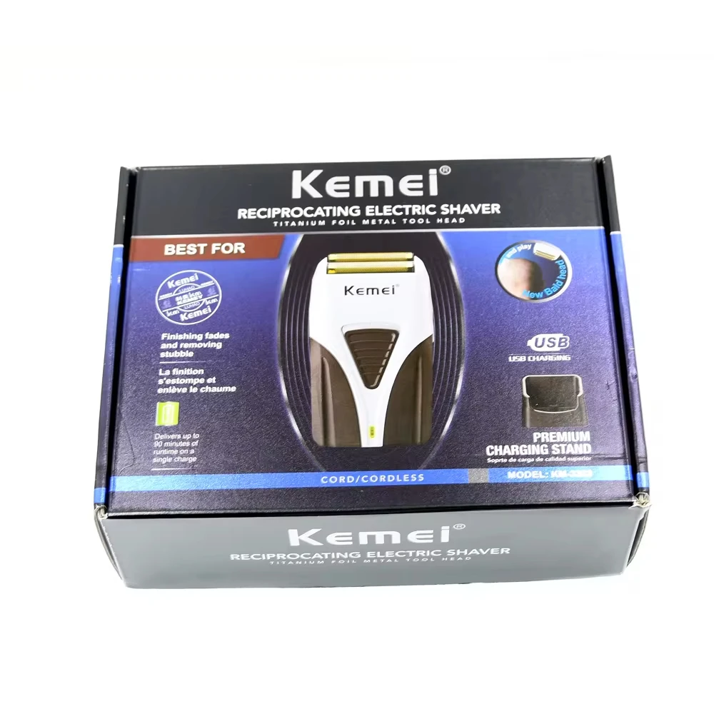 Shaver Profesional Kemei KM-3383 Con Base De Carga
