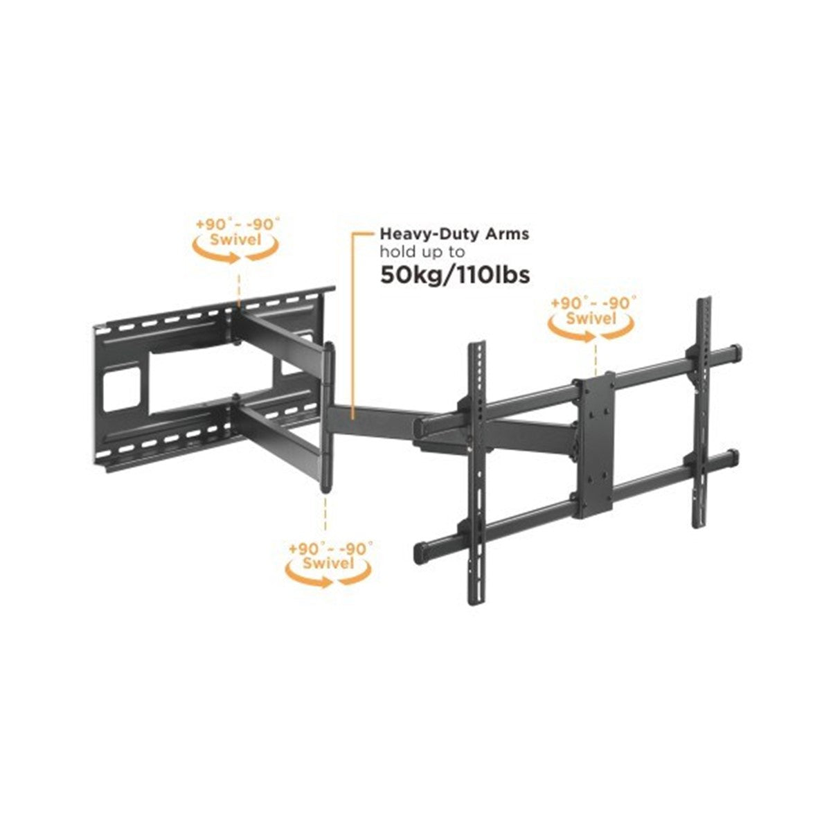 Soporte de tv brazo extralargo Para pantalla de 43"-80" de hasta 50 kg