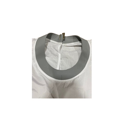 Capa de Barbero Broches Cuello de Silicona Blanco