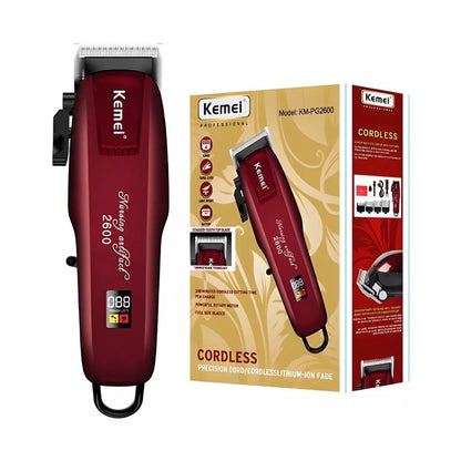 Maquina Cortadora De Pelo Profesional Kemei Km-2600 Barberia