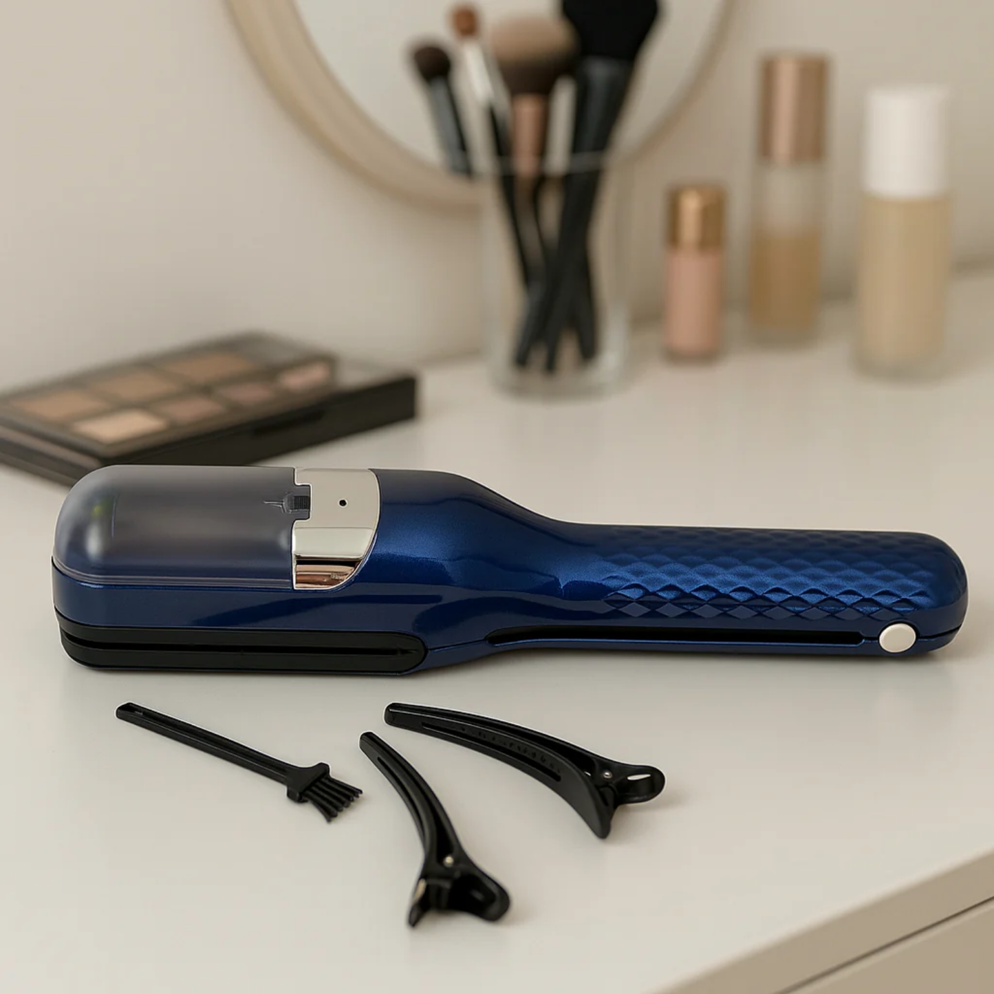 Cortadora De Puntas Abiertas Y Dañadas Del Cabello Azul