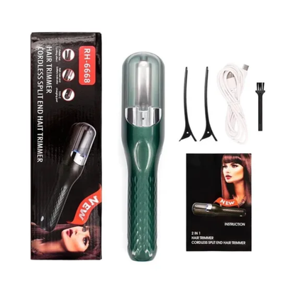 Cortadora De Puntas Abiertas Y Dañadas Del Cabello Azul