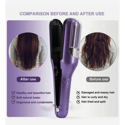 Cortadora De Puntas Abiertas Y Dañadas Del Cabello Azul