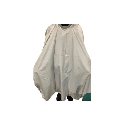 Capa de Barbero Broches Cuello de Silicona Blanco