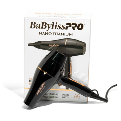 Secador de pelo BaBylissPRO Nano Titanium Gold Black B6176