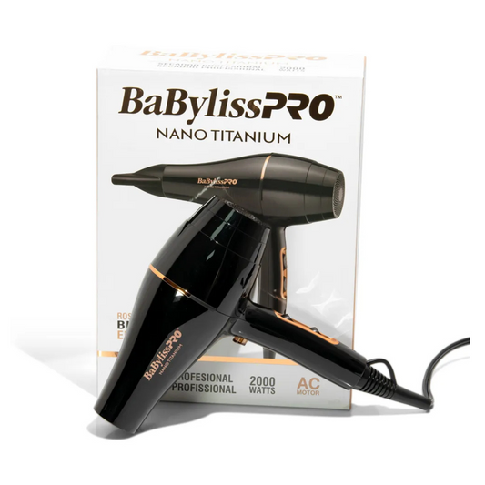 Secador de pelo BaBylissPRO Nano Titanium Gold Black B6176