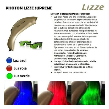 Laser Fotónico Alisamiento Capilar 3 Luces Lizze