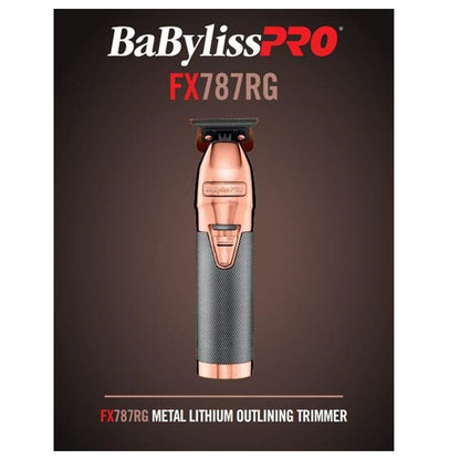 Patillera Desvelladora Fx787 BabylissPro Trimmer  Skeleton Cobre