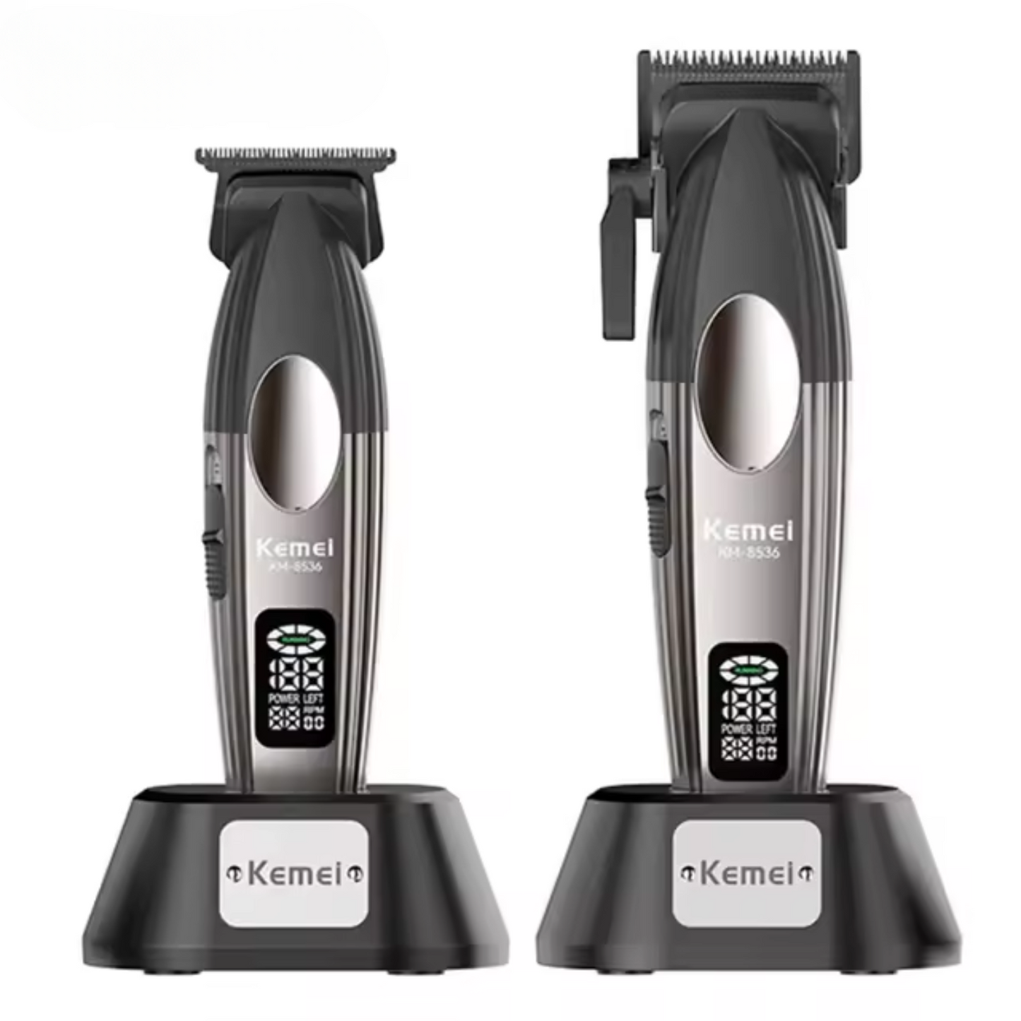 Combo Kemei Cortadora y Patillera con Base 9000 RPM