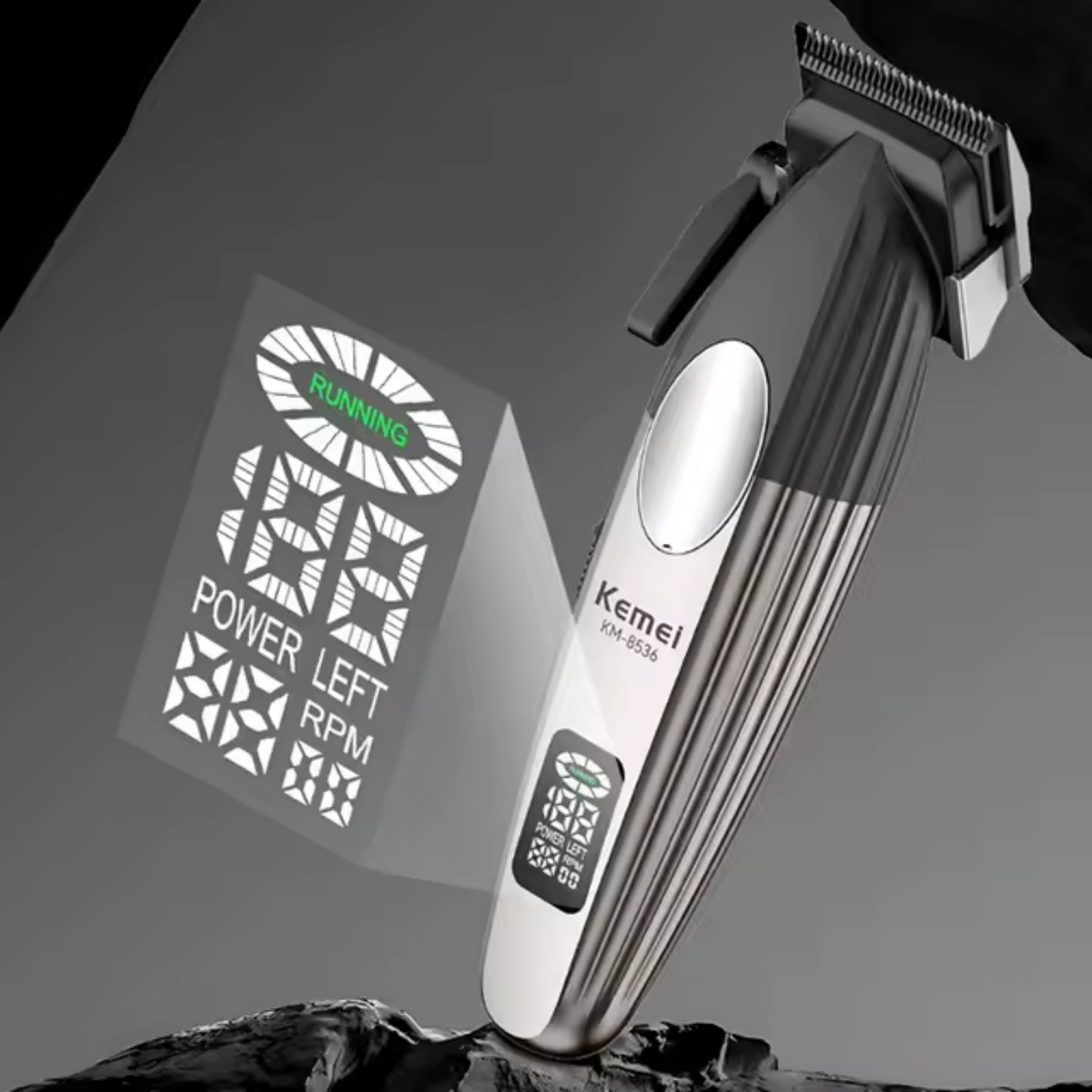 Combo Kemei Cortadora y Patillera con Base 9000 RPM