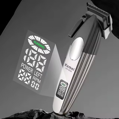 Combo Kemei Cortadora y Patillera con Base 9000 RPM