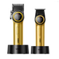 Combo Barber Dorado VGR Pro Clipper V-001 + Trimmer V-977