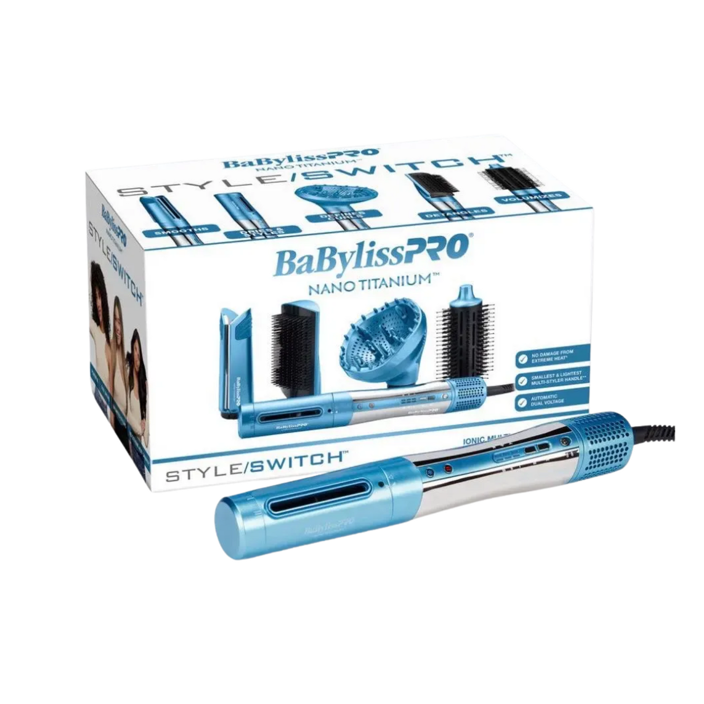 BaByliss PRO Style/Switch Ionic Multi-Estilizador y Secador