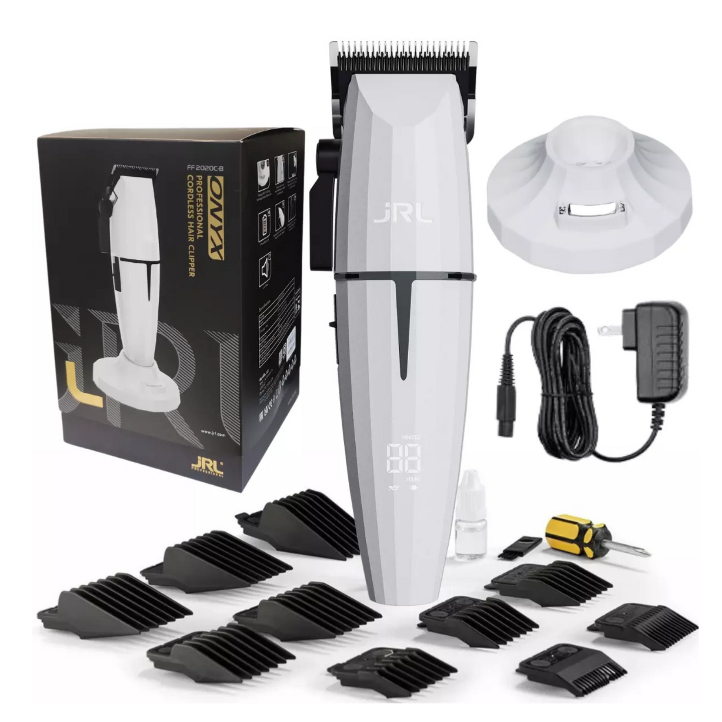 Maquina Cortadora Jrl Prof Inalámbrica Onyx Clipper Blanco