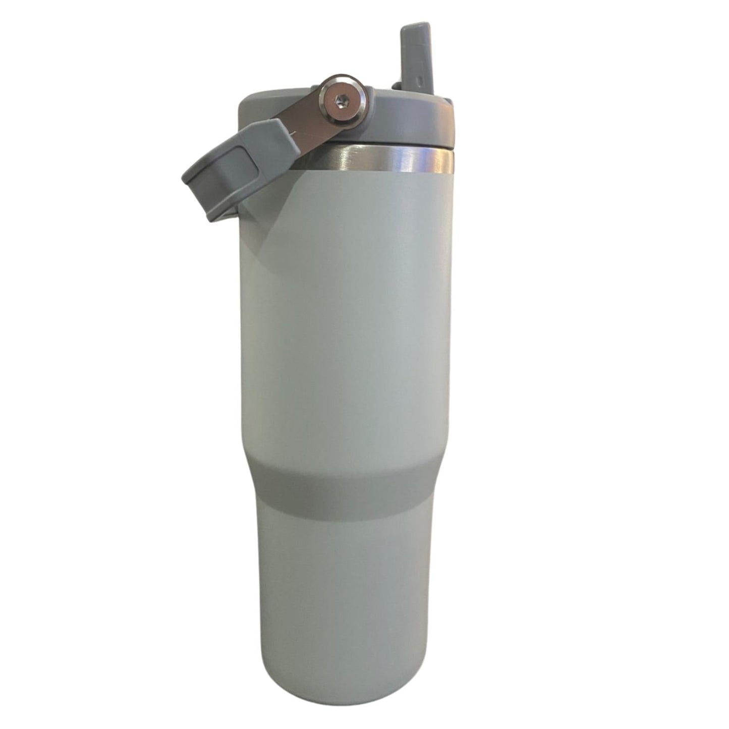 Botella Termica Flip Straw Tumbler 900 Ml Gris Claro