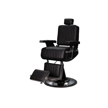Sillón de Barbería Lincoln Negro Moderno para Barberías
