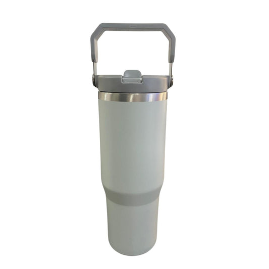 Botella Termica Flip Straw Tumbler 900 Ml Gris Claro