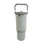 Botella Termica Flip Straw Tumbler 900 Ml Gris Claro