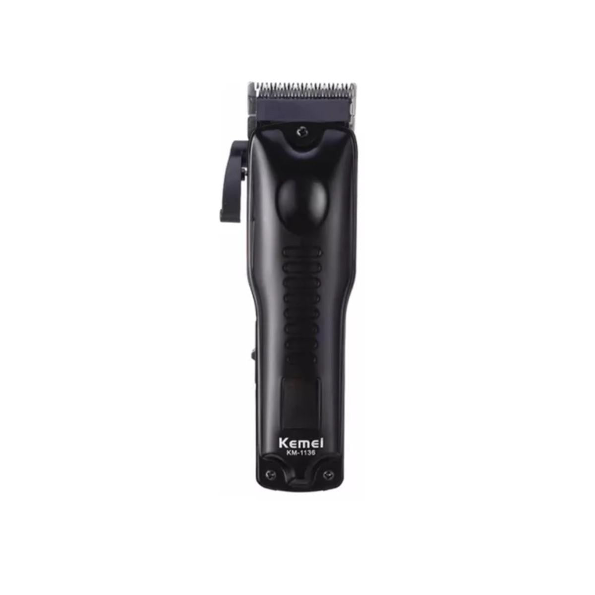 Clipper Kemei 1136  Inalambrica Negro