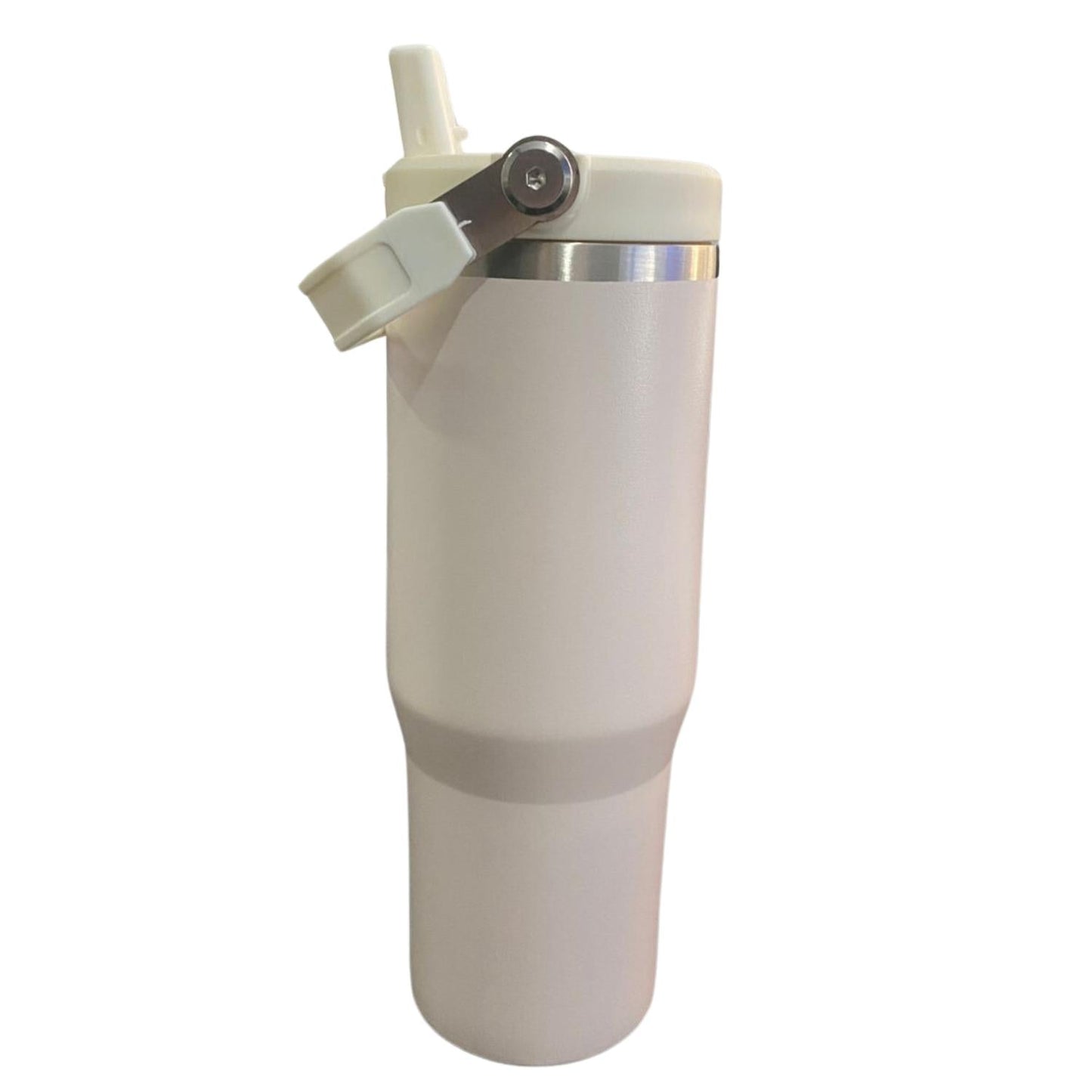 Botella Termica Flip Straw Tumbler 900 Ml Crema