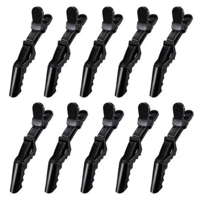 Pinzas De Cabello Tipo Cocodrilo Para Peluquería X5 Negro