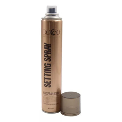 Laca Fijador Seco Fuerte 8+ Rocco Profesional 72hrs 450ml