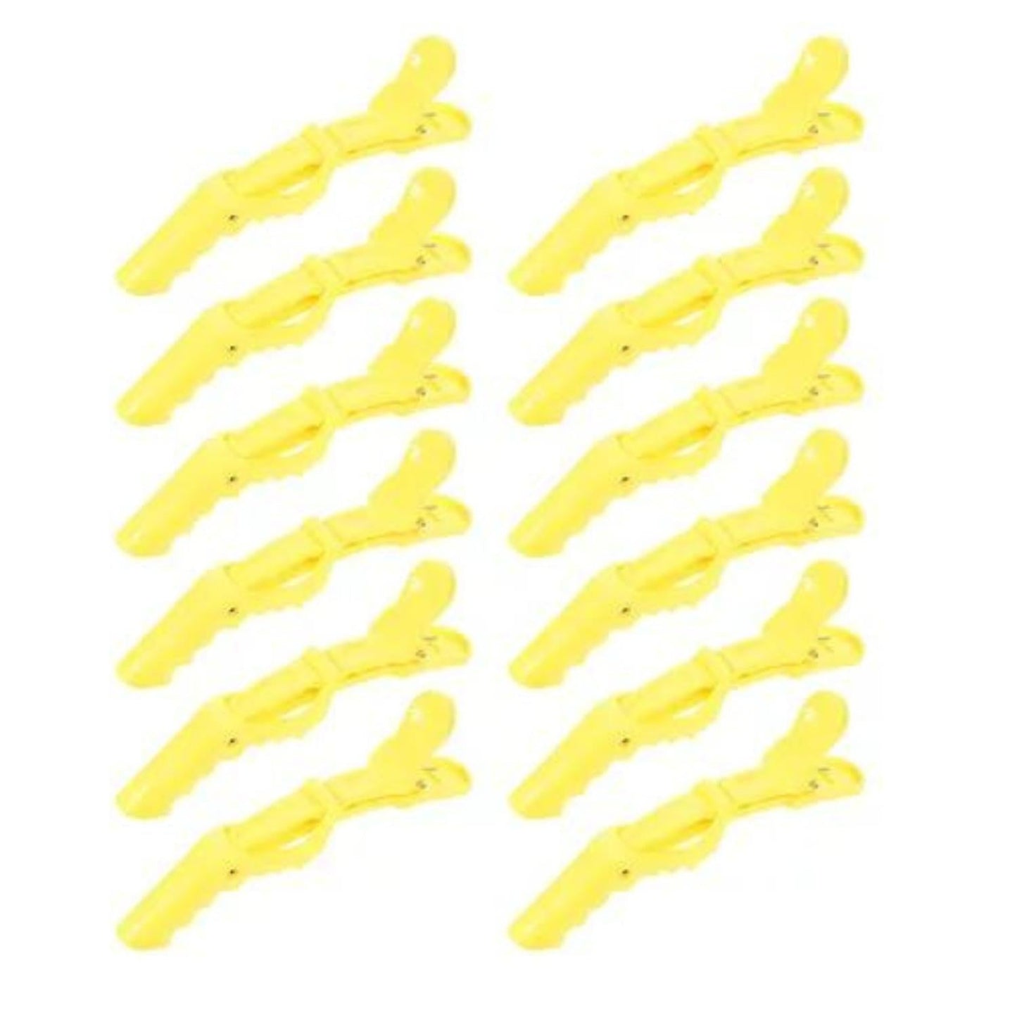 Pinzas De Cabello Tipo Cocodrilo Para Peluquería X5 Amarillo