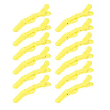 Pinzas De Cabello Tipo Cocodrilo Para Peluquería X5 Amarillo