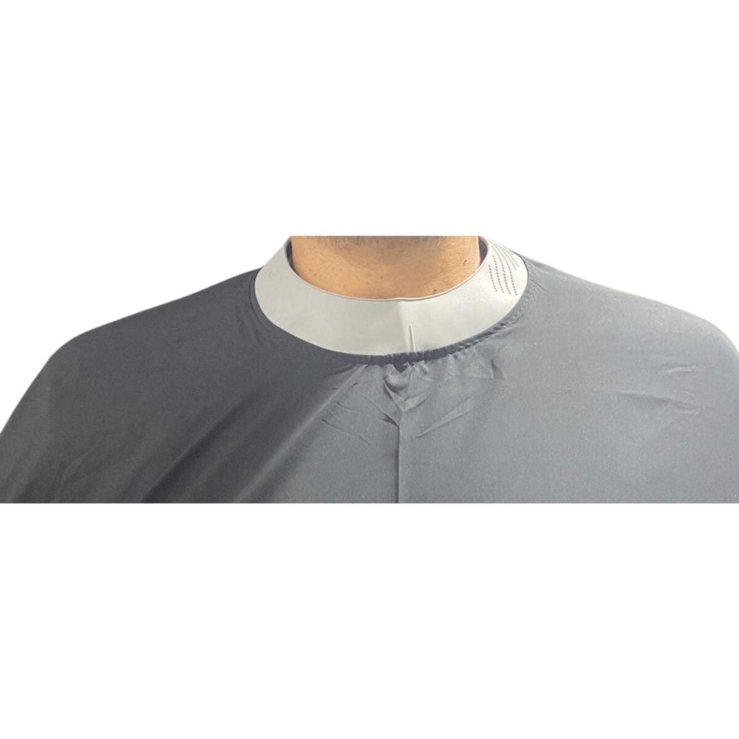 Capa de Barbero Goma Cuello de Silicona Negro
