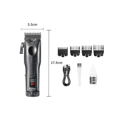 Clipper Kemei 1136  Inalambrica Negro