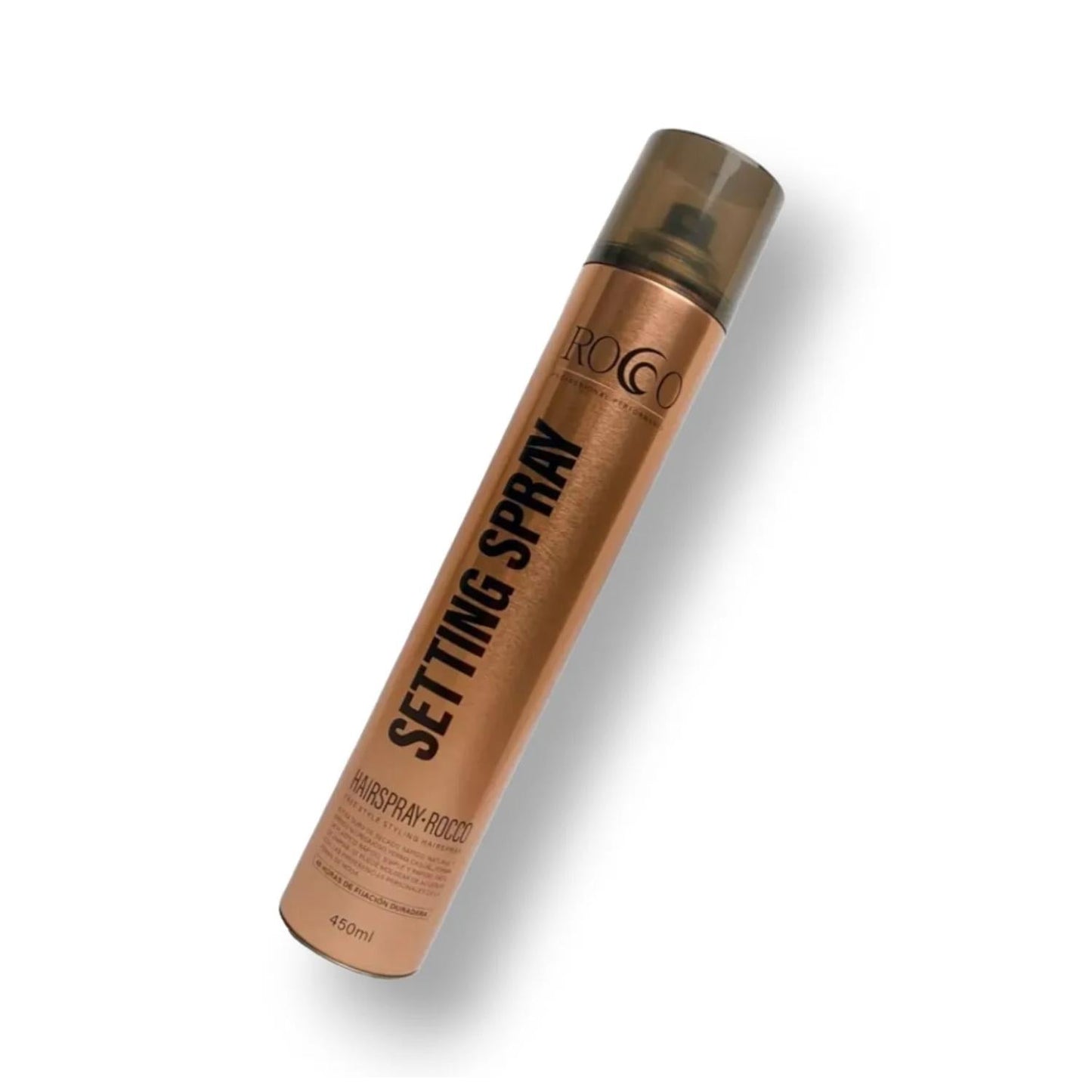 Laca Fijador Seco Fuerte 8+ Rocco Profesional 72hrs 450ml