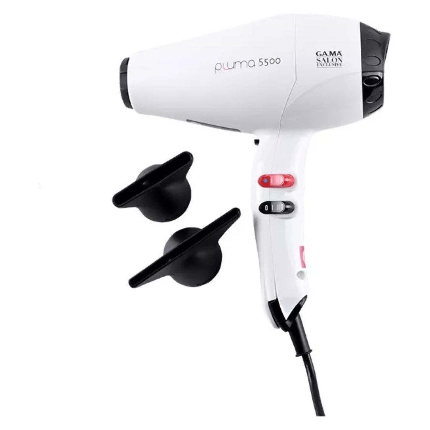 Secador De Pelo Gama Pluma 5500 Ion System Oxy Active Blanco