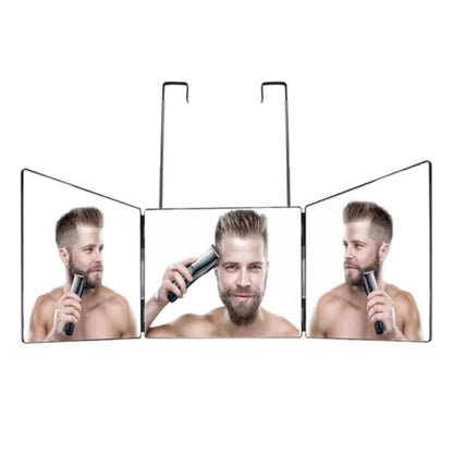 Espejo De 3 Vías Para Corte Pelo Portátil De 360 ° Barbería