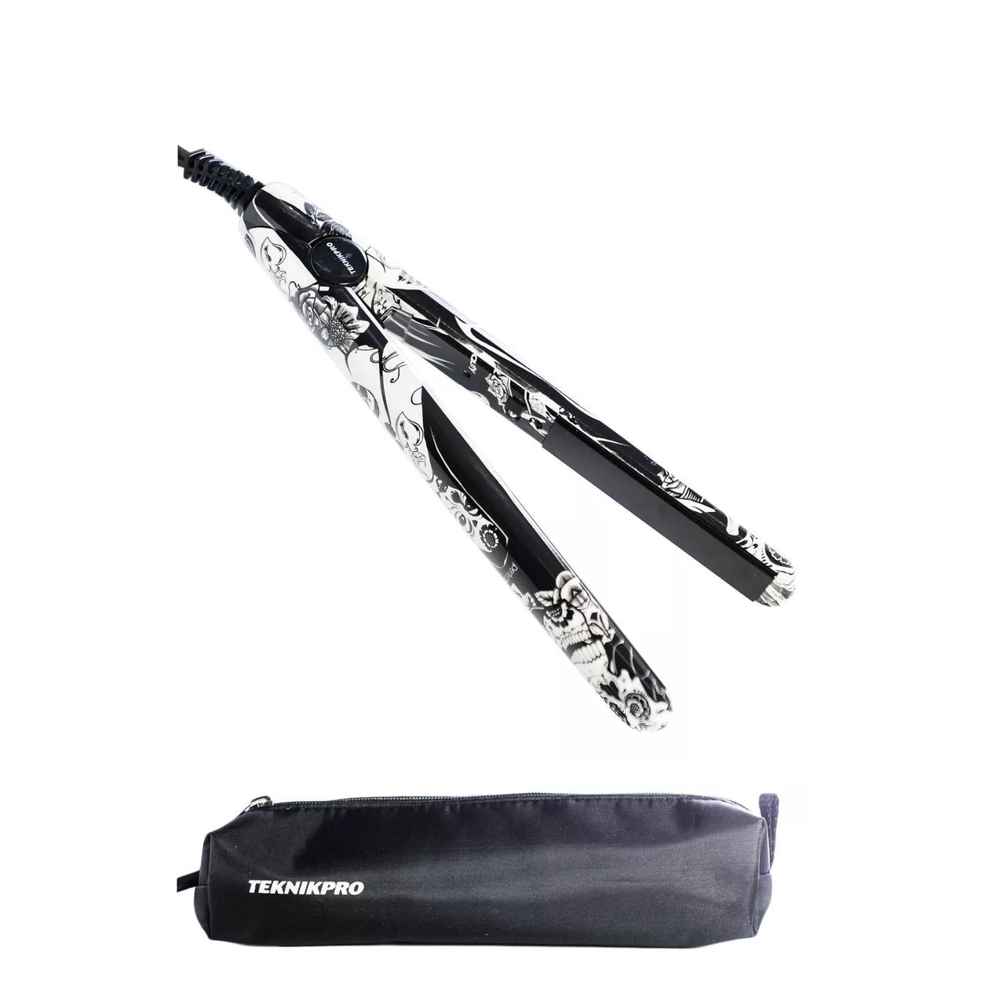 Plancha Alisadora De Viaje TeknikPro Mini Tatoo 17 Cm +Bolso