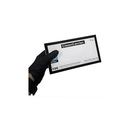 Guantes De Nitrilo Negro Clean Carrier 100un Talla S