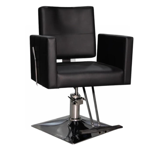 Sillón de Barbería Traditional Reclinable Negro
