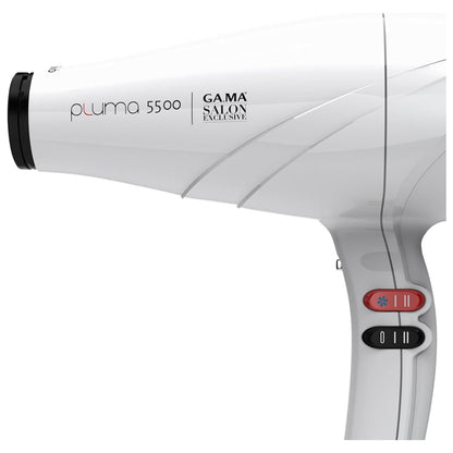 Secador De Pelo Gama Pluma 5500 Ion System Oxy Active Blanco