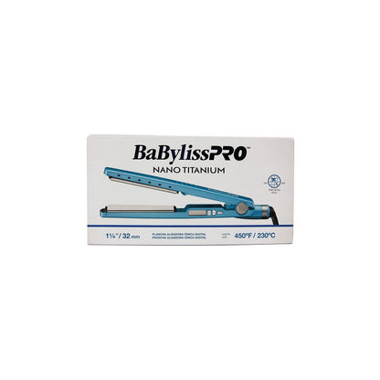 Plancha Babyliss PRO 1¼" 32MM Iónica Nano Titanium BNT4091