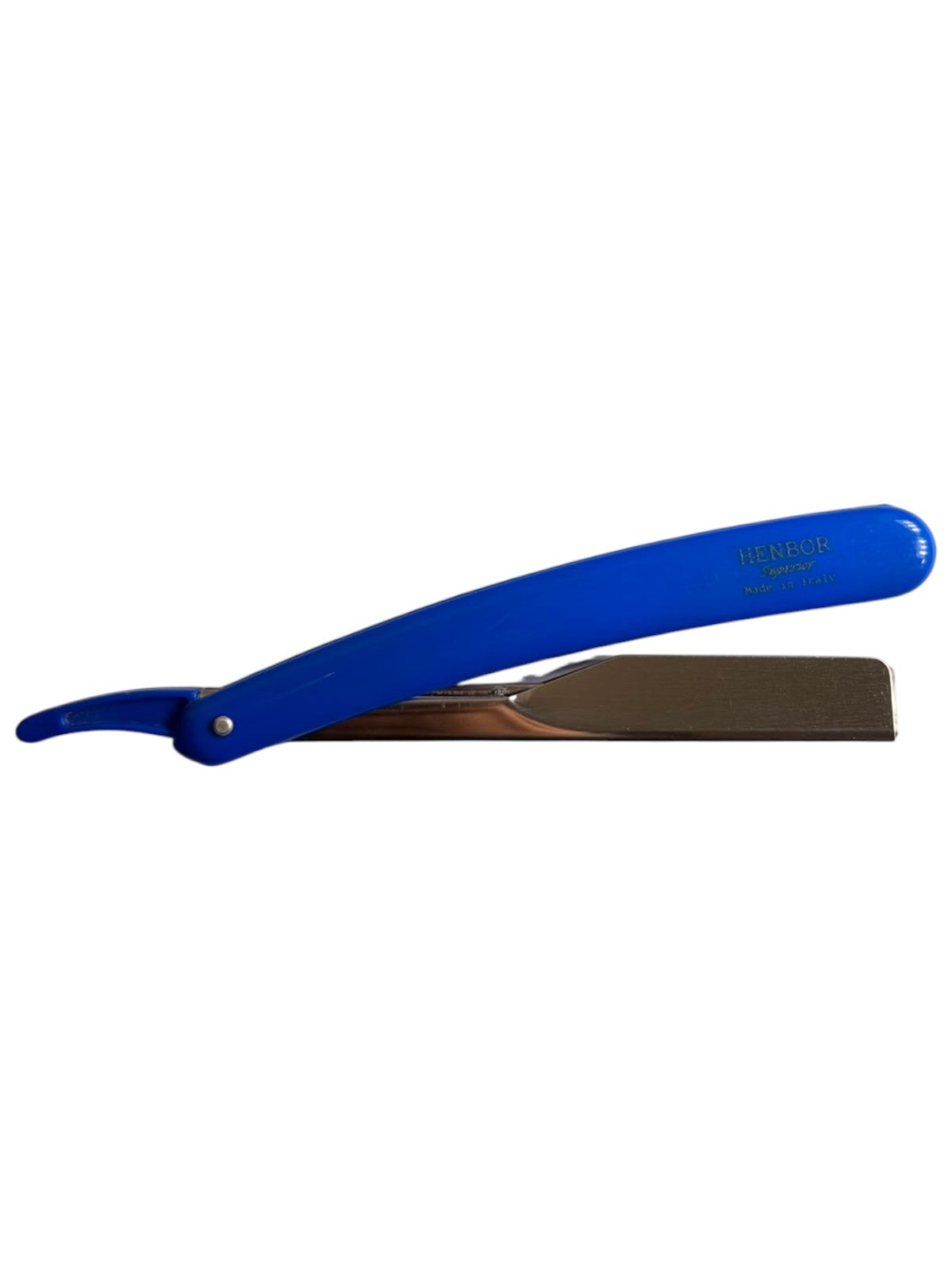 Set Tijeras Henbor Corte y Pulir Azul Blanco con Porta Navaja Azul